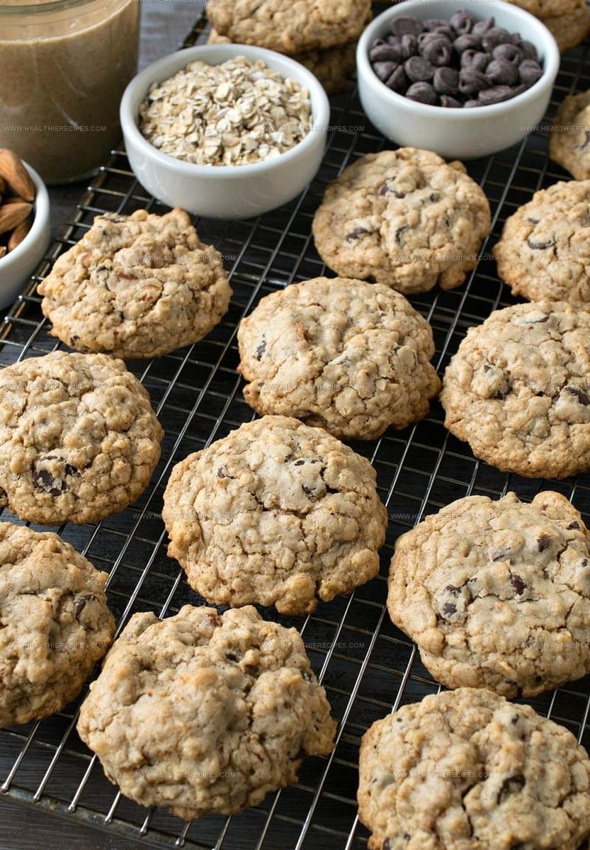 3907898 Almond Butter Oatmeal Chocolate Chip Cookies Recipe